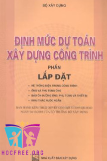 Định Mức Dự Toán Xây Dựng Công Trình – Phần Lắp Đặt