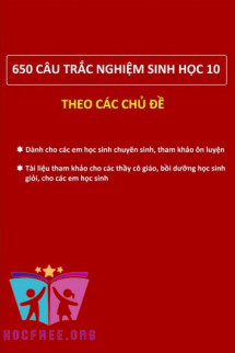 650 Câu Trắc Nghiệm Sinh Học 10